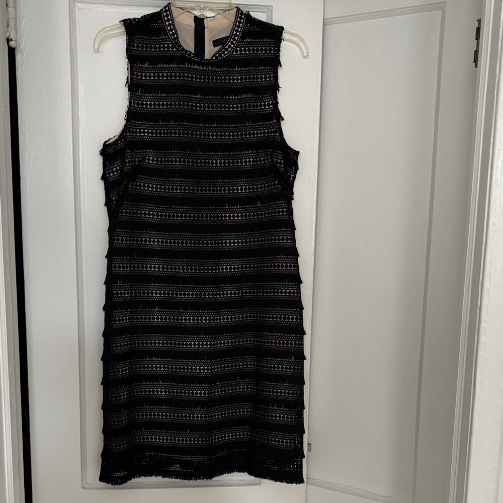 J. Crew Black Textured Mini Dress